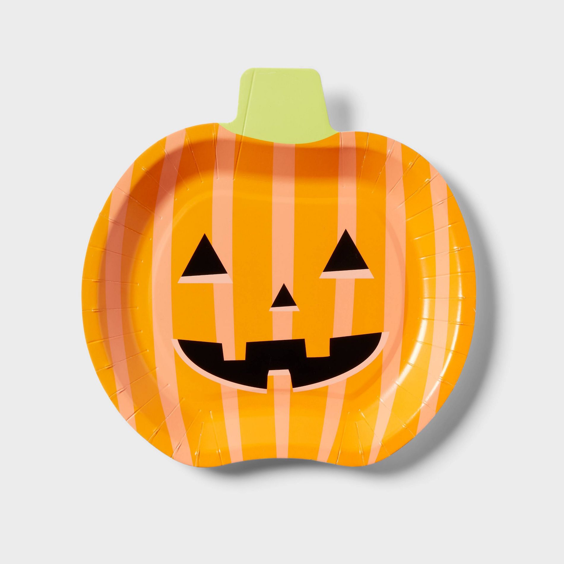 10ct Halloween Jack-O'-Lantern Pumpkin Shaped Dinner Plate - Spritz™