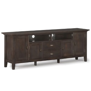 72" Solid Wood Transitional TV Media Stand with Two Drawers, Two Framed Doors and Adjustable Shelves for Living Room and Bedroom - 1 of 4