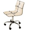 NicBex Adjustable Office Chair with Wheels,Modern Armless Computer Chair,Swivel Faux Leather Desk Chair for Adult,Student - 3 of 4