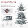 7.5ft Nordic Pine Artificial Christmas Tree with 1218 Snow Flocked Tips, Foldable Metal Stand, Easy Assembly, Hinged Xmas Tree for Home Office Holiday - 4 of 4