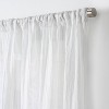 105"x50" Martha Stewart 2pk Crinkle Sheer 95" Pole Top White - 3 of 4