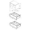 2-drawer Nightstand Smokey Walnut Finish Natural Wood Grain Fingertip Drawer Pulls Faded Look Wooden Bedroom Furniture - 4 of 4
