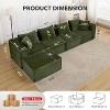 107"/ 137" Modular Sectional Cloud Couch,Deep Seat Boneless Couch,Convertible Comfy Floor Sofas with Ottomans and Memory Foam - 2 of 4