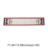 Unique Bargains Christmas Table Runner Plaid Border Christmas Tree Polyester Red White Black 71x14 Inch 1 Pc - 3 of 4