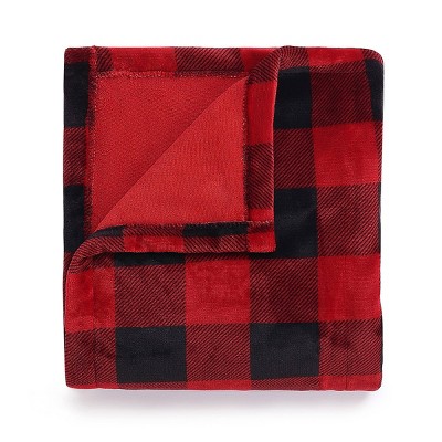Red and Black Buffalo Plaid Electric Heated Throw Blanket, 50" x 60"