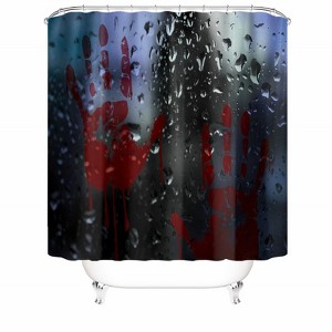 Blood Handprint Shower Curtains for Bathroom Waterproof Fabric Bath Curtain Durable Soft Stylish Bathroom Decor 72x72 Inch - 1 of 1
