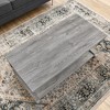 Solid Wood+Mdf Unique Coffee Table, Solid Wood 48 Inch Modern Coffee Table Modern Storage Center Table, Solid Wood Special-Shaped Coffee Table - 4 of 4