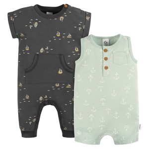 Gerber Baby & Toddler Boys' Romper - 2-Pack - 1 of 4