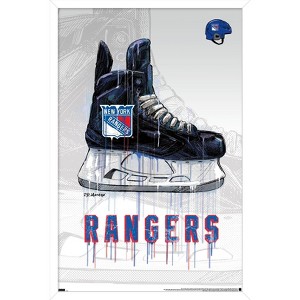 Trends International NHL New York Rangers - Drip Skate 21 Framed Wall Poster Prints - 1 of 4