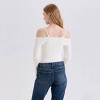 Women's Bell Long Sleeve Rib-Knit Cold Shoulder Top - Wild Fable™ - 2 of 3