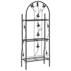 vidaXL Plant Rack Black Powder-coated iron Medium Decorative Inlay - 4 of 4