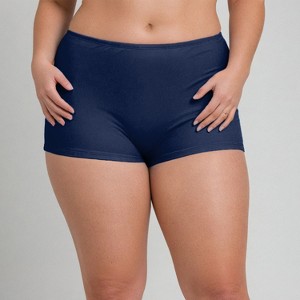 Calypsa Women's Chlorine Resistant Boyshorts Plus Size - 1 of 4
