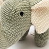 INFURNIC Baby and Toddler Learning Toys Handmade Cotton Knitted Elephant Plush Toy for Gentle Sensory Play Development, Green, 7.5"*3.5"*3" - 2 of 4