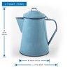 Granite Ware 20 oz Set of 6 Vintage Mug & 3-Quart Coffee Boiler, Ideal for Camping, Oven & Fire-Safe Enamel Mugs with Boiler Set - Speckled Black/Blue - 3 of 4
