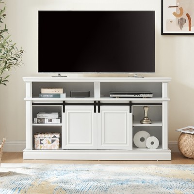 NicBex TV Stand Modern Mid Century Media Console with Multipurpose Sliding Door for Living Room