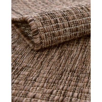 Light Brown Flat Woven Rectangular Outdoor Area Rug