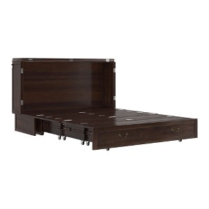Keloyid Haimyy Solid Wood Frame Queen Murphy Bed Chest with Built-in Charger and 2 Strong Drawer - 1 of 4