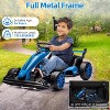 24V Kids Ride on Go Kart, 7.5mph Variable High Speed Drifting Car, 7ah Battery 200W*2 Motors,Ajustable Legroom for Kids Grows, Blue - 3 of 4
