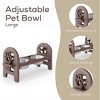Gulches Brown Adjustable Pet Bowl Travel Ready HDPE Durable Poly Lumber Recycled - 4 of 4