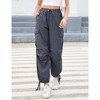 Whizmax Cargo Jogger Parachute Pants For Women Casual Baggy Low  Waist Drawstring Light Y2K Pants - 3 of 4
