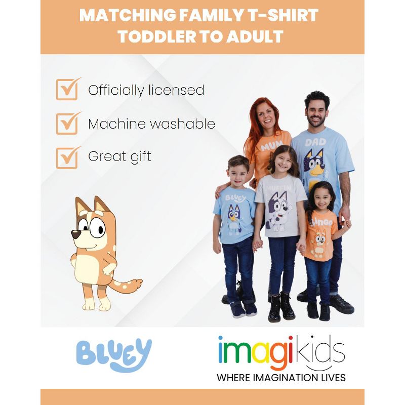 Bluey Mom Dad Bingo Matching Family T-Shirt Adult, 4 of 8