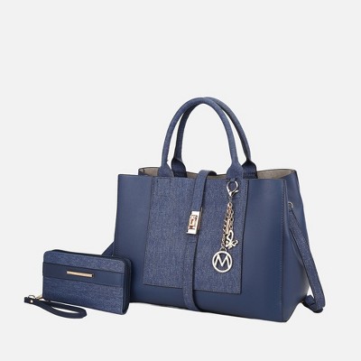 MKF Collection Tote Bag Women’s Structured Set with Wallet, Yola | MKF Collection by Mia K – Navy — фото 2