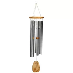 Woodstock Chimes Signature Collection, Blowin' in the Wind Chime, 34'' Silver Wind Chime BWC