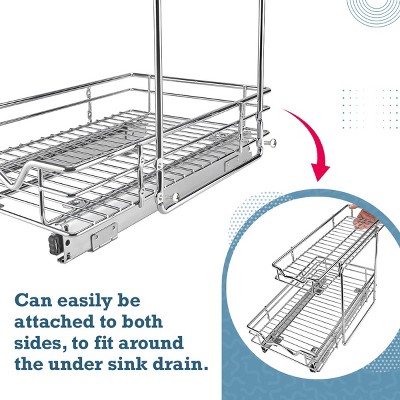 Chrome 2-Tier Under Sink Pull-Out Organizer