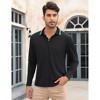 Men's Long Sleeve Polo Shirts Regular Fit Collared T-Shirt Casual Workout Golf Shirts - 2 of 4