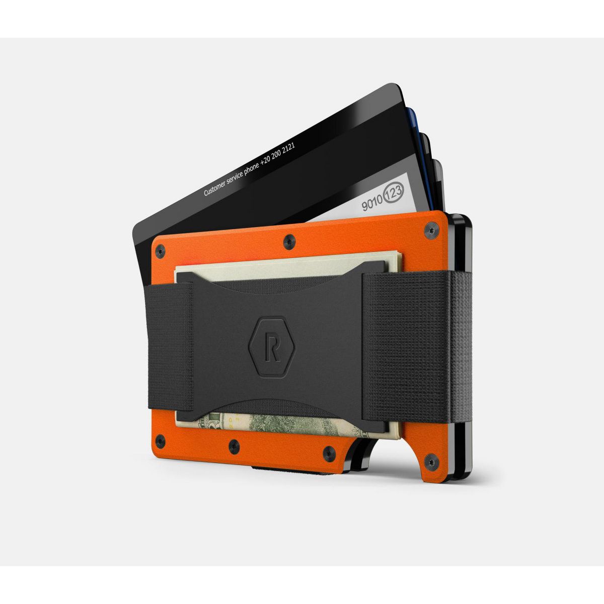 Ridge Wallet for Magsafe - Basecamp Orange - Cash Strap - thumbnail 3