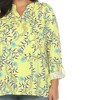 White Mark Plus Size Paisley Button Front Tunic Top - 4 of 4