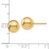 Black Bow Jewelry 8mm (5/16 Inch) 14k Yellow Gold Polished Ball Friction Back Studs - 4 of 4