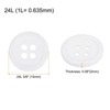 Unique Bargains Sewing Resin Round Flat 4-Hole Replacement Craft Buttons 20 Pcs - 2 of 4