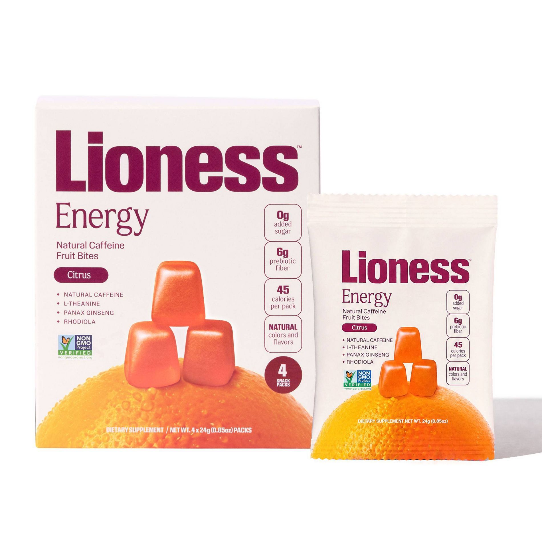 Lioness Energy Citrus Fruit Snacks - 3.4oz/4ct