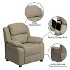 Emma and Oliver Deluxe Padded Contemporary Kids Recliner with Storage Arms - 4 of 4