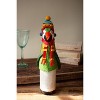 Kalalou Felt Christmas Bottle Topper Parrot – Holiday Wine Decoration (Min 4) - 4 of 4