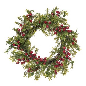 Transpac Artificial 24 in. Multicolored Christmas Merry Berry Wreath - 1 of 2