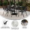 Flash Furniture Commercial Patio Dining Set with Table, 4 Chairs, and 2 Arm Chairs in Black - 4 of 4