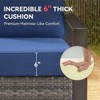 Buenhomino 6-inch Outdoor Cushion Set, 24"x24" Replacement Water Resistant Zippered Cushion for Chairs，8 Colors - 2 of 4