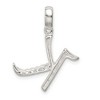 Black Bow Jewelry Sterling Silver and CZ, Lauren Collection, Initial K Pendant - 3 of 4