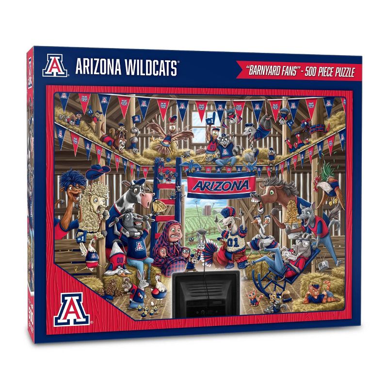 NCAA Arizona Wildcats Barnyard Fans 500pc Puzzle, 1 of 4