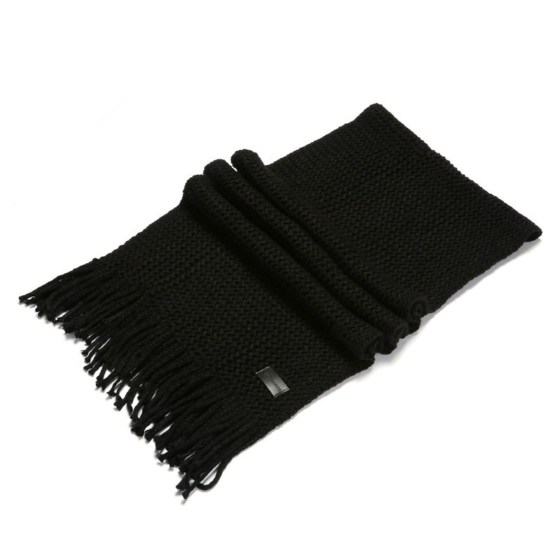 Mio Marino | Wide Knit Ribbed Scarf, 3 of 5