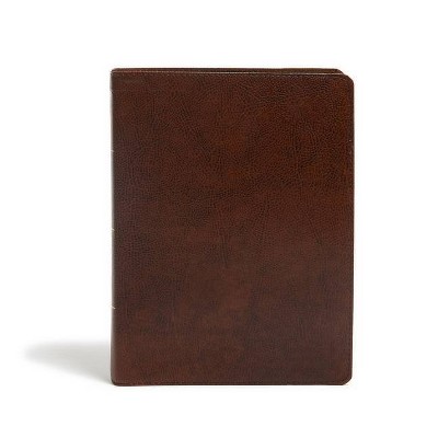 KJV Study Bible, Full-Color, Brown Bonded Leather - by  Holman Bible Publishers (Leather Bound)