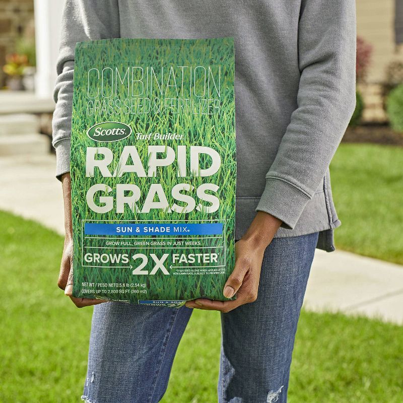 Scotts Turf Builder Rapid Grass Seed Sun &#38; Shade Mix - 5.6lb, 4 of 11