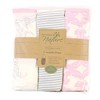 Touched by Nature Baby Girl Organic Cotton Swaddle Wraps, Bird, 0-3 Months - 2 of 2