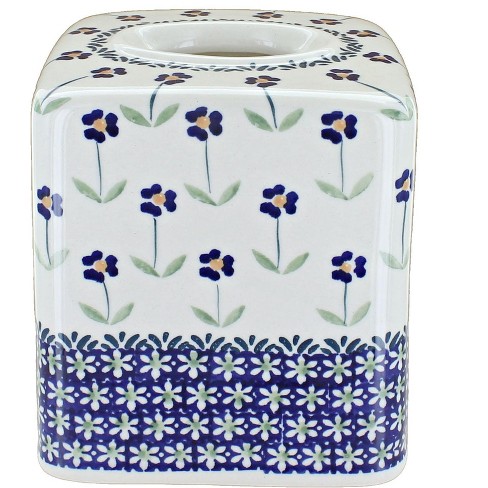 Blue Rose Polish Pottery O003 Manufaktura Tissue Box - image 1 of 1