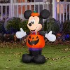Gemmy Airblown Inflatable Mickey Dressed in Pumpkin Outfit Disney, 3.5 ft Tall, Multicolored - 2 of 4