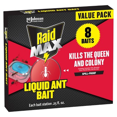 Raid Max Liquid Ant Baits Insecticides - 8ct