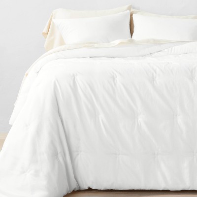 Photo 1 of 3pc Full/Queen Lyocell Cotton Blend Comforter &#38; Sham Set White - Casaluna&#8482;