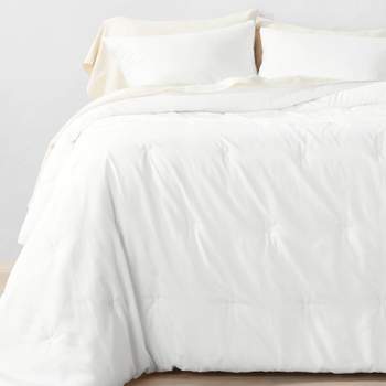 3pc Full/Queen Lyocell Cotton Blend Comforter & Sham Set White - Casaluna™